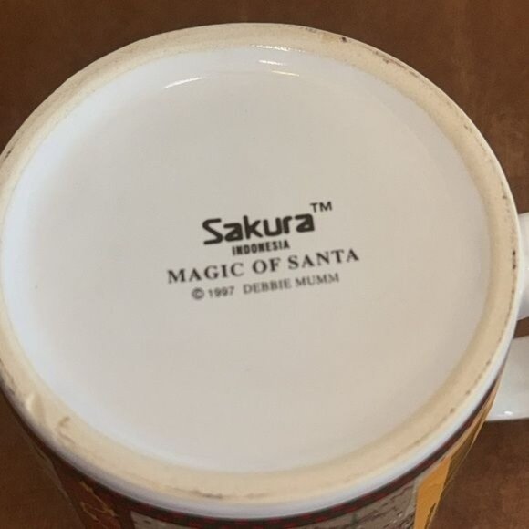 Set Of 3 Magic Of Santa Ceramic Mugs By Sakura Debbie Mumm 1997 - Picture 10 of 12